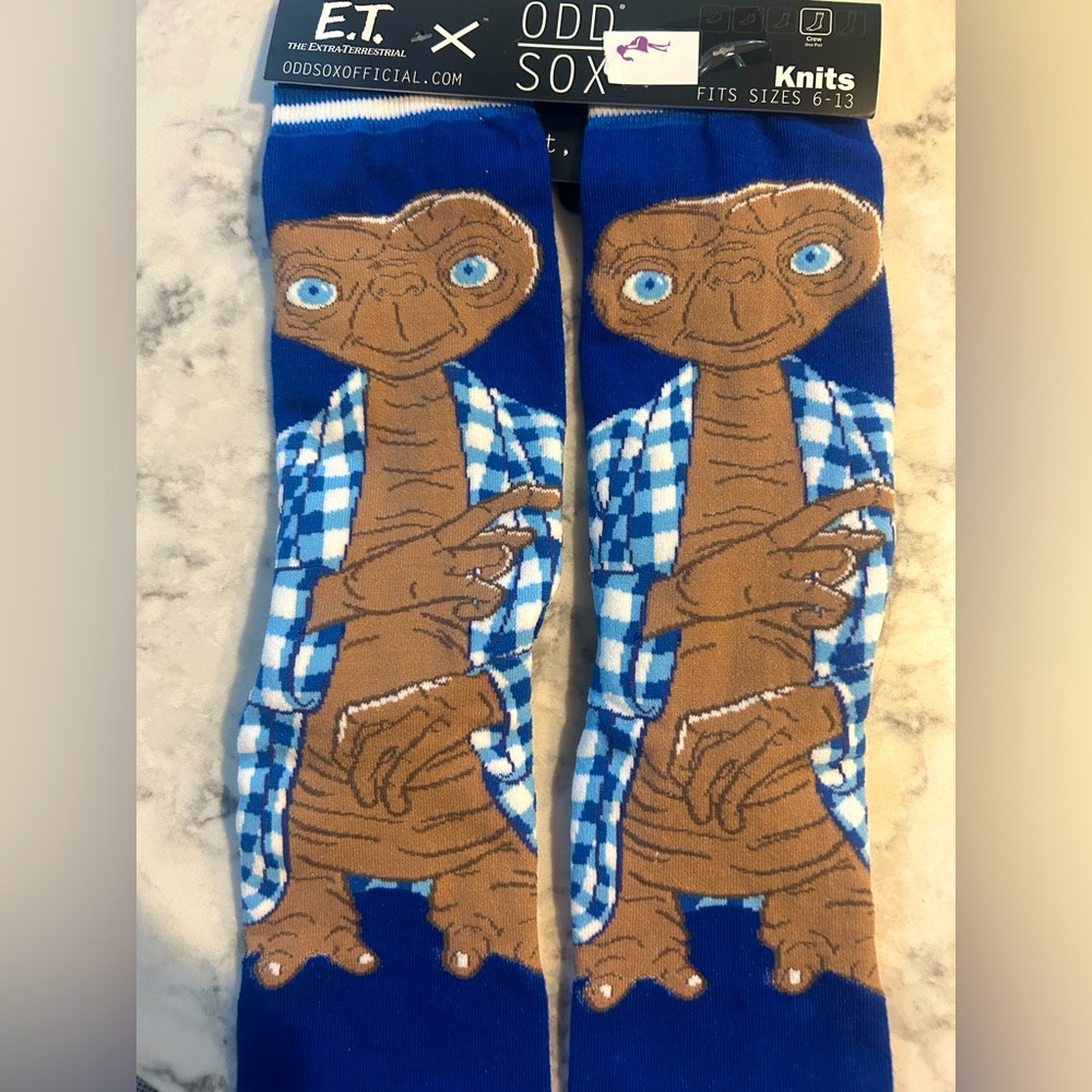 E.T. Blue Novelty Socks